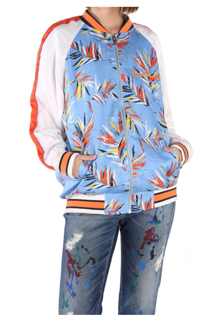 Jacheta cu imprimeu si maneci raglan Lesly -