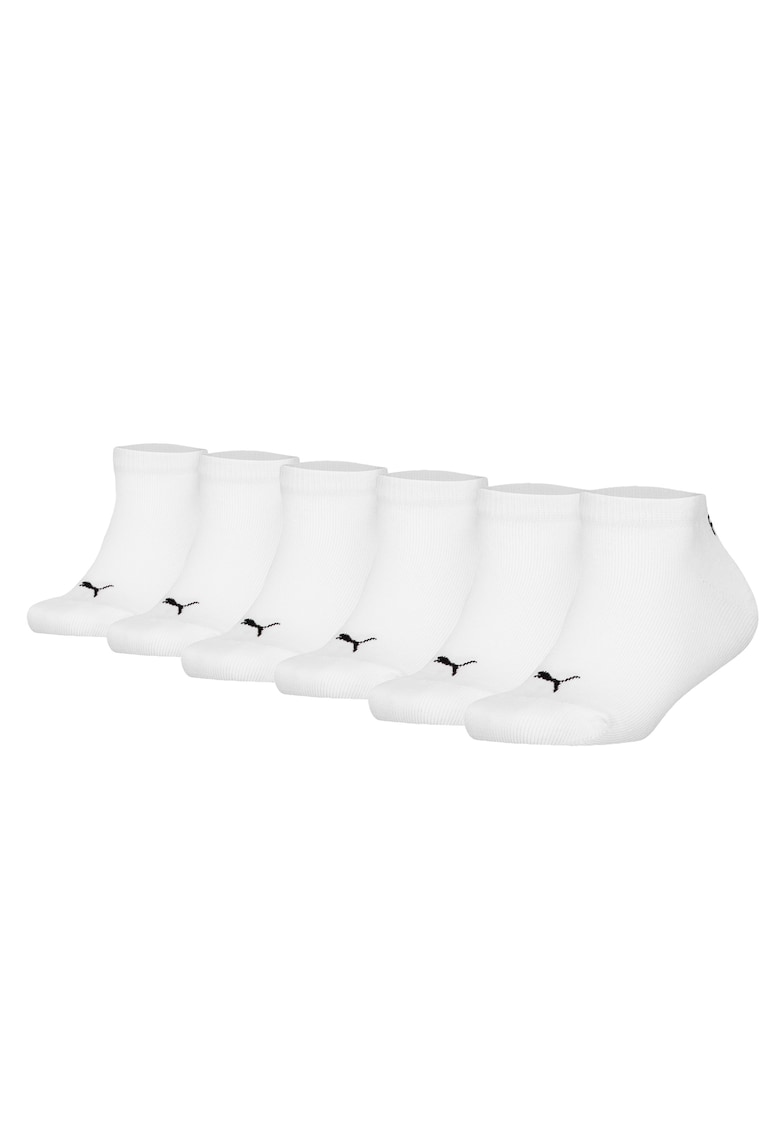 Set de sosete scurte cu logo - 6 perechi - Alb