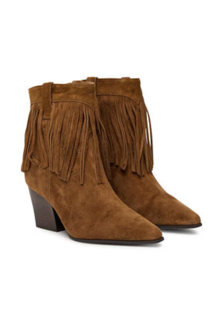 Botine dama -  maro - piele