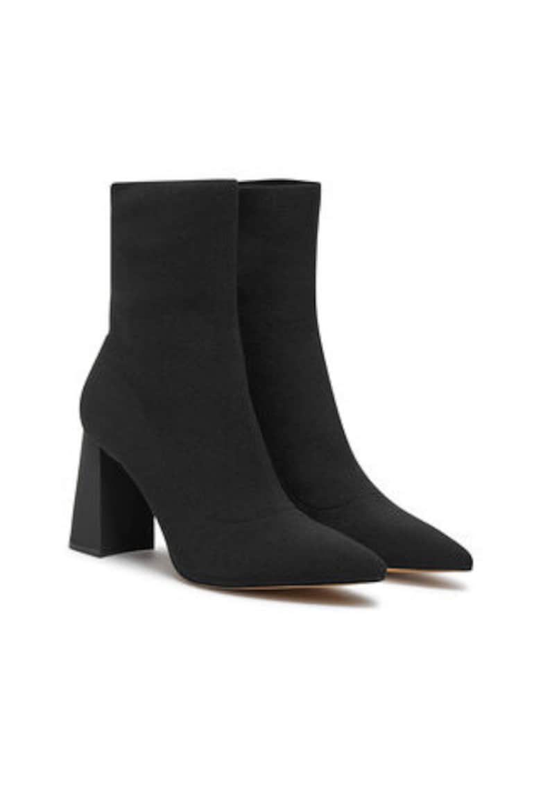 Botine dama -  textil - negru