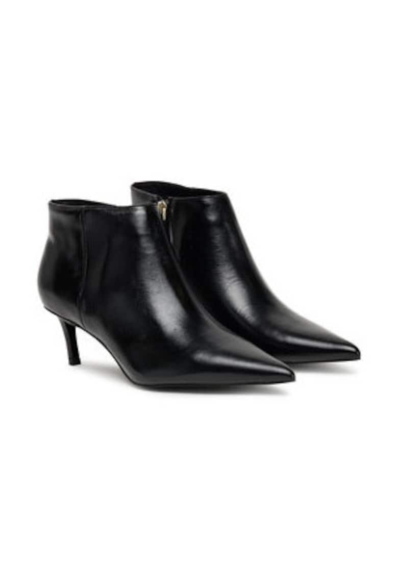Botine  piele ecologica - negru