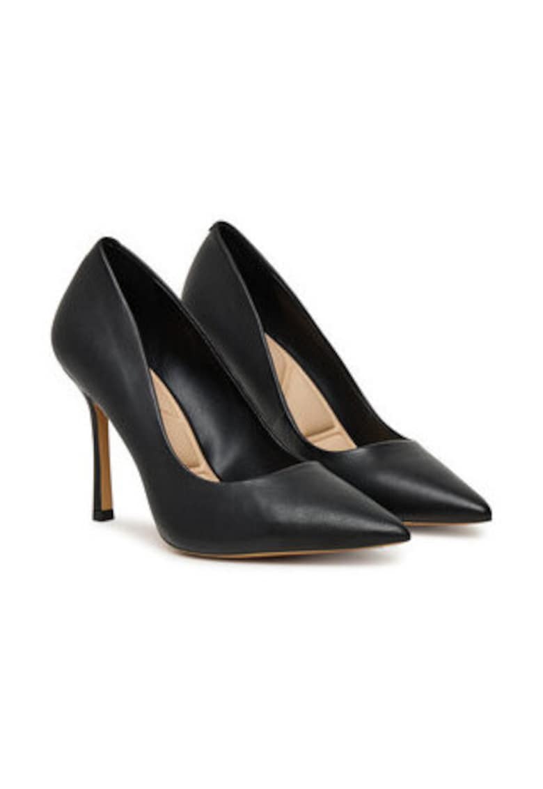 Pantofi dama  toc inalt - piele naturala - negru