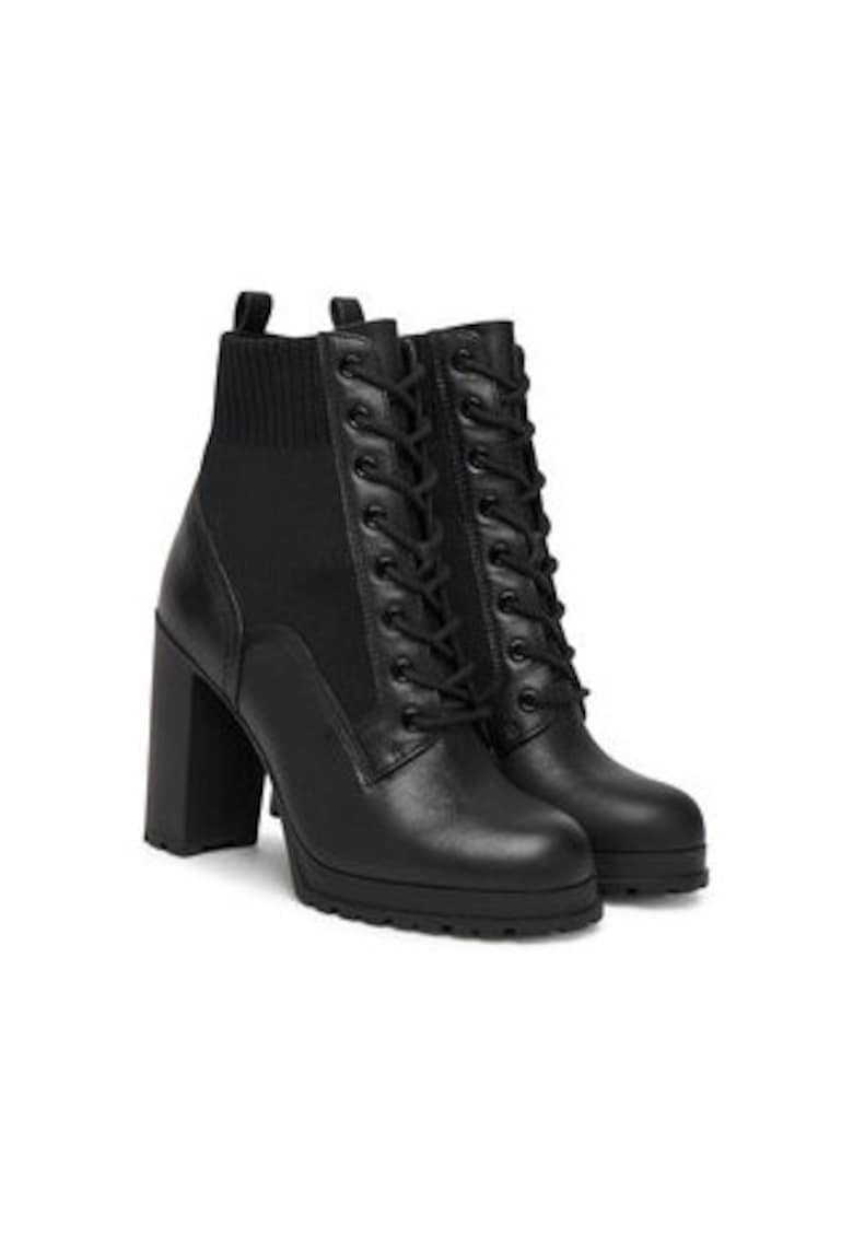 Botine dama  negru - piele naturala