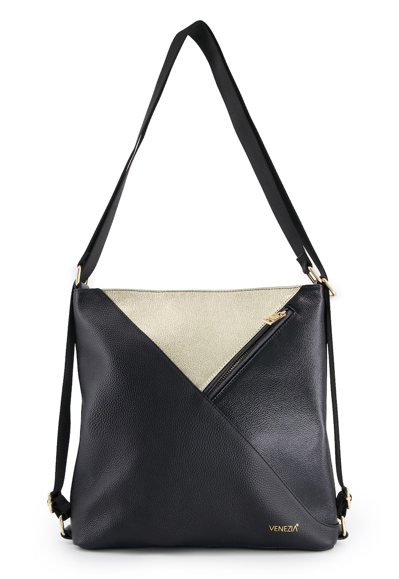 Geanta dama  Shopper - piele naturala - 32x32x9 - - lungime curea max - 2 buzunare interioare - 1 buzunar exterior - Negru