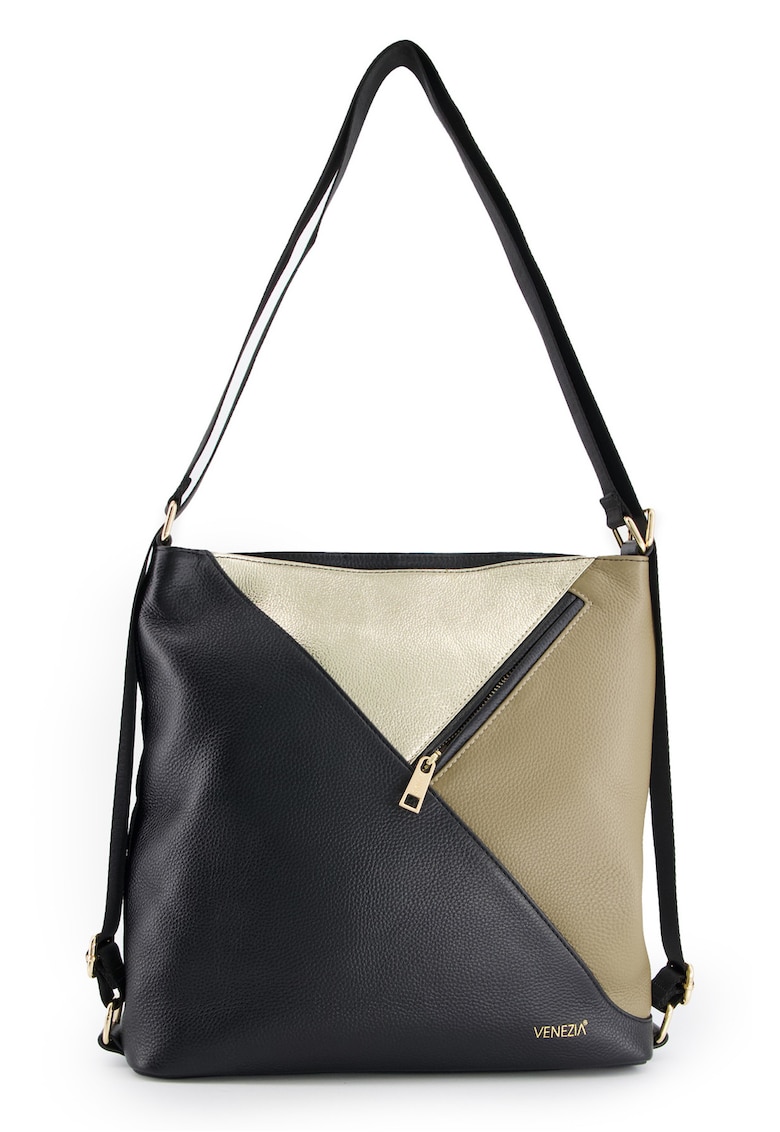 Geanta dama  Shopper - piele naturala - 32x32x9 - - lungime curea max - 2 buzunare interioare - 1 buzunar exterior - Multicolor
