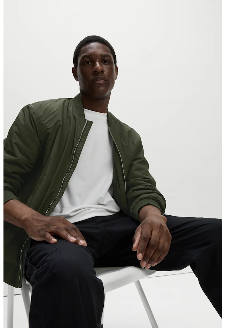 Jacheta bomber cu buzunare laterale - Verde