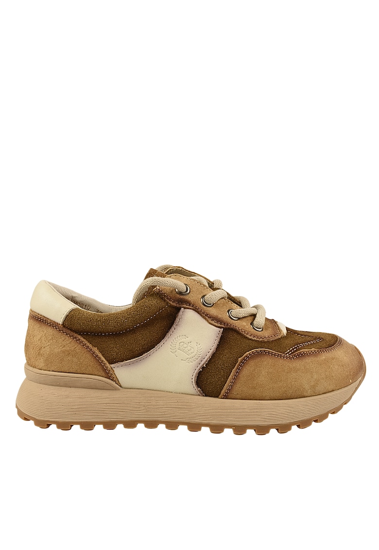 Pantofi sport - dama -  KM 9819 - piele nabuc - 43942 - Maro