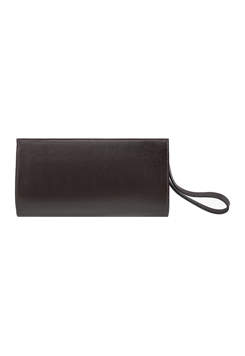 RYLKO - Geanta crossbody din piele cu bareta de lant - Maro inchis