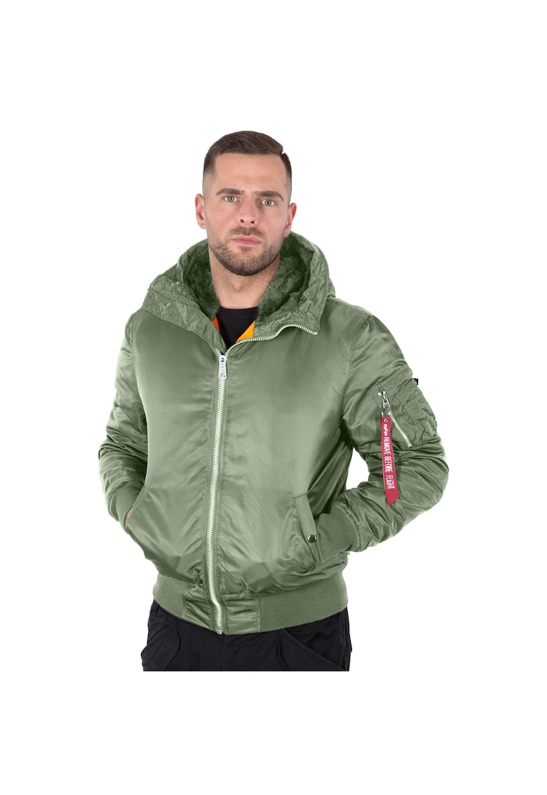 Geaca -  MA-1 cu gluga - Verde - 1000g - Verde
