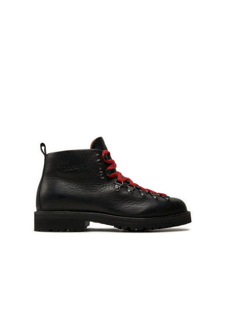 Bocanci de drumetie unisex  MAGNIFICO M120 - Piele naturala - Negru - Negru