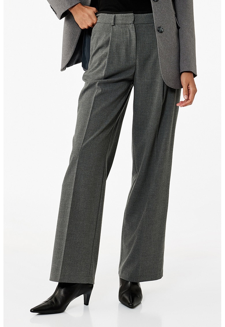 Pantaloni drepti eleganti - Gri inchis