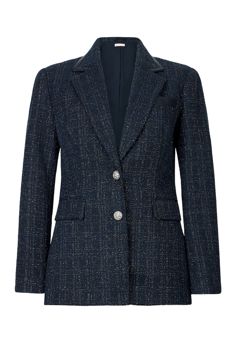 Sacou slim fit cu insertii stralucitoare - Albastru inchis