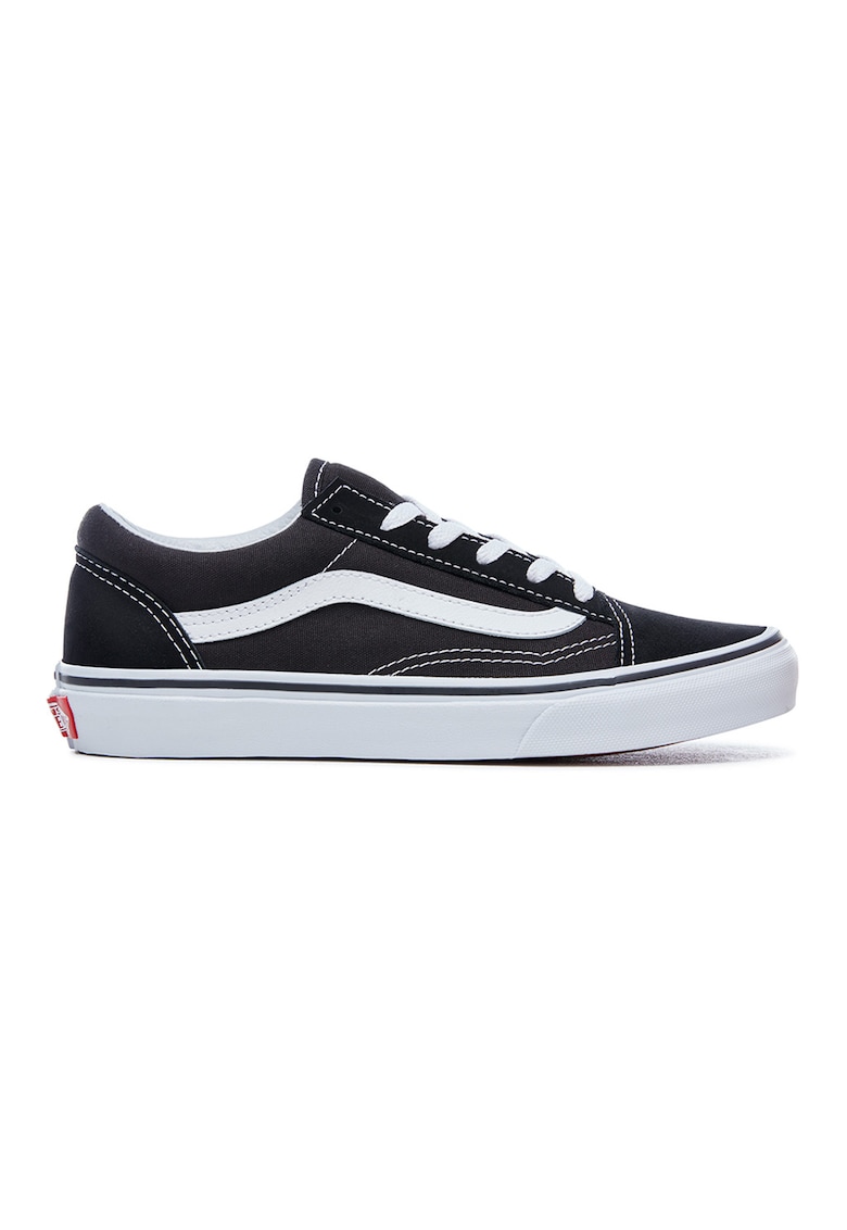 Pantofi sport de panza si piele intoarsa Old Skool - Alb/Negru
