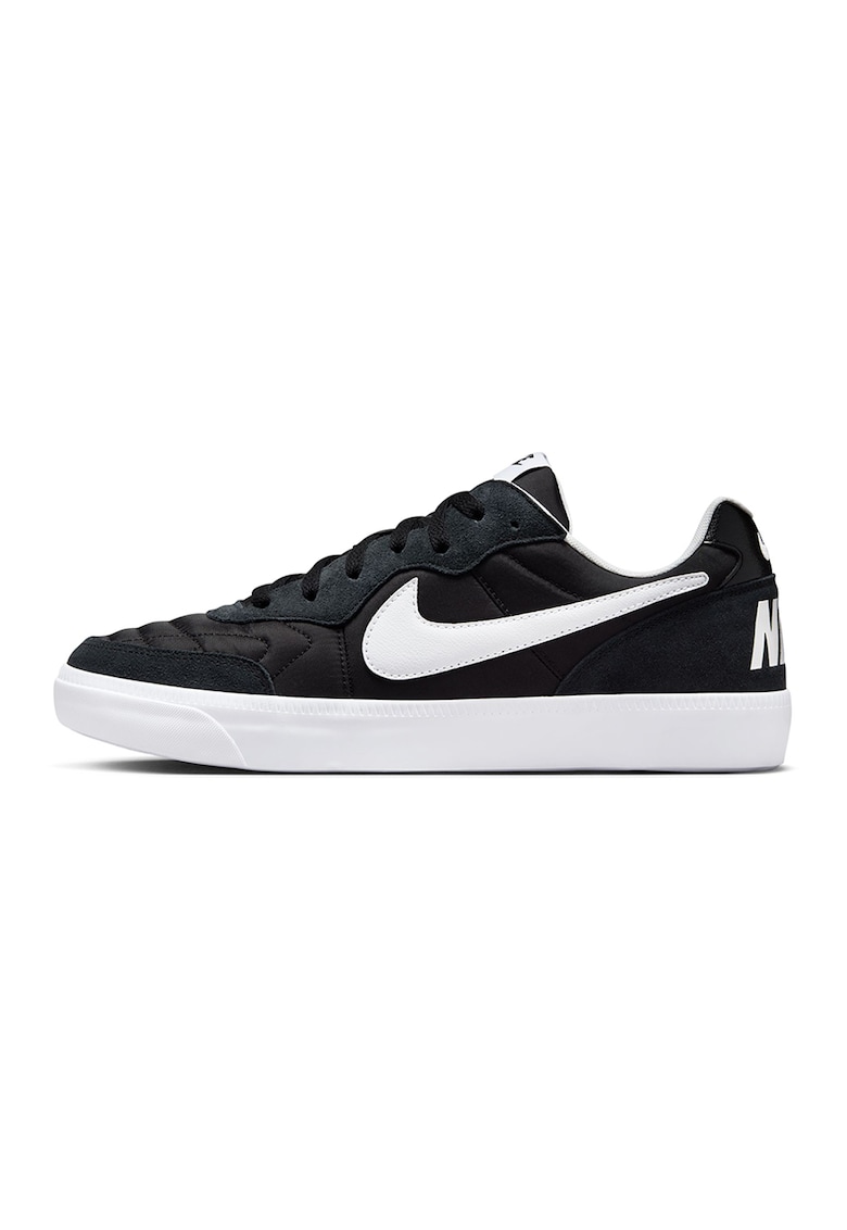 Pantofi sport de piele intoarsa cu garnituri din material textil Tiempo - Alb/Negru