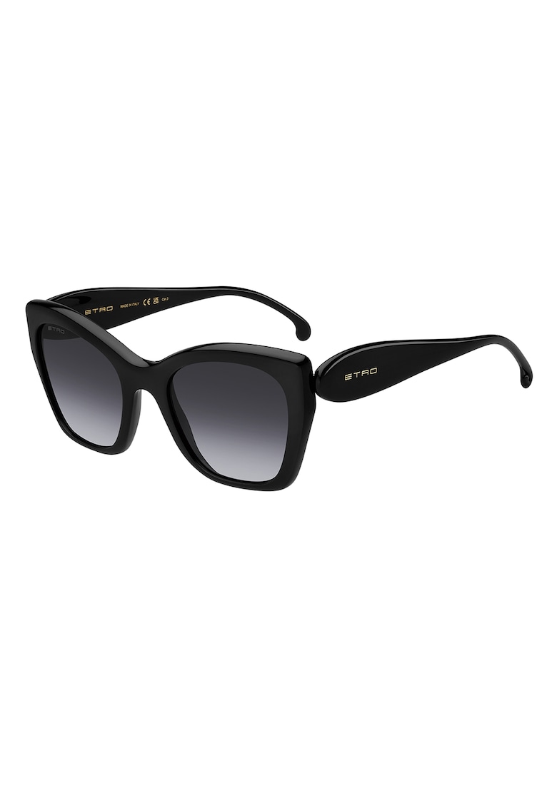 Ochelari de soare cat-eye cu lentile in degrade - Negru