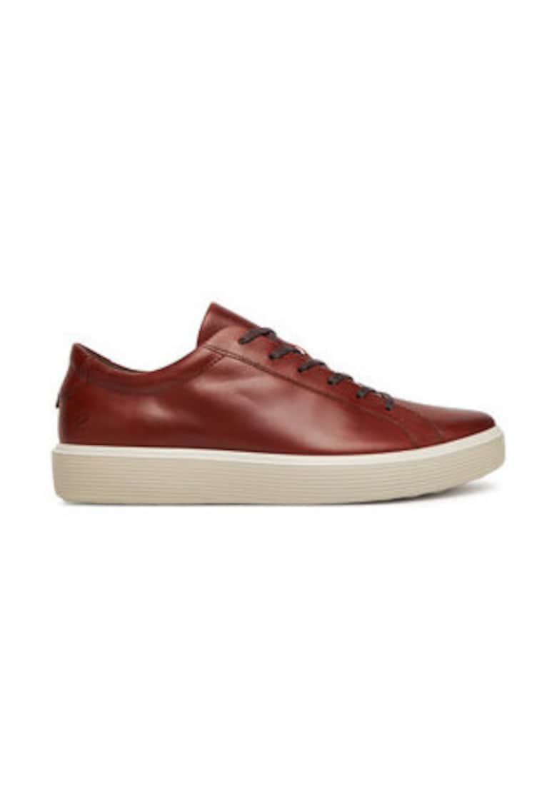 Tenisi barbati 305538154 -  Piele naturala - Visiniu