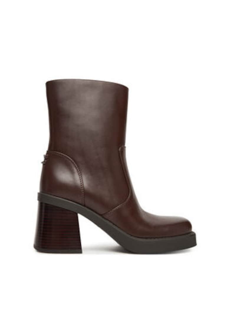 Botine dama -  piele naturala - maro