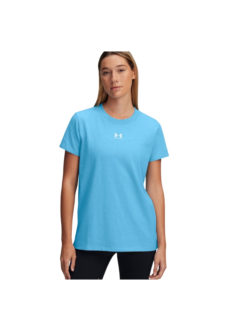 Tricou sport dama -  Bumbac/Poliester/Elastan - Albastru