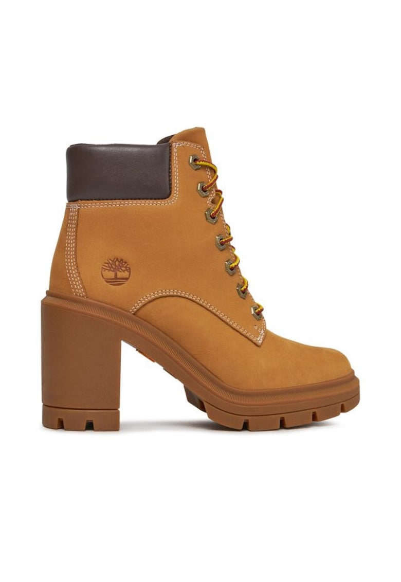 Botine dama -  piele naturala - mustar inchis