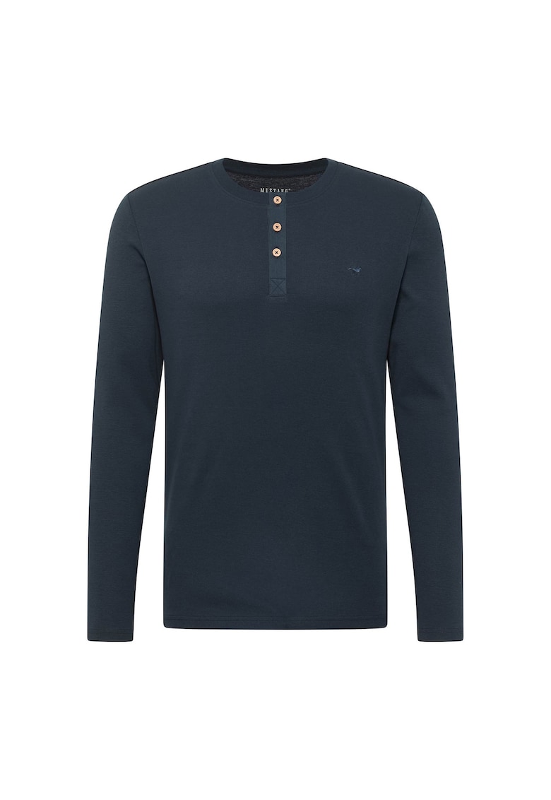 Bluza uni din bumbac organic - Albastru inchis