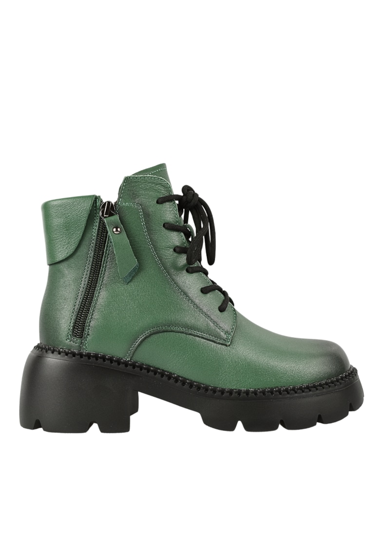 Ghete casual - dama -  8099-2 - verde - piele naturala - Verde