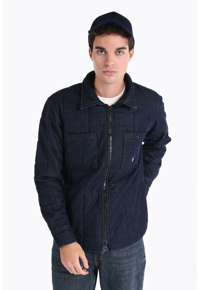 Jacheta matlasata de denim - Bleumarin