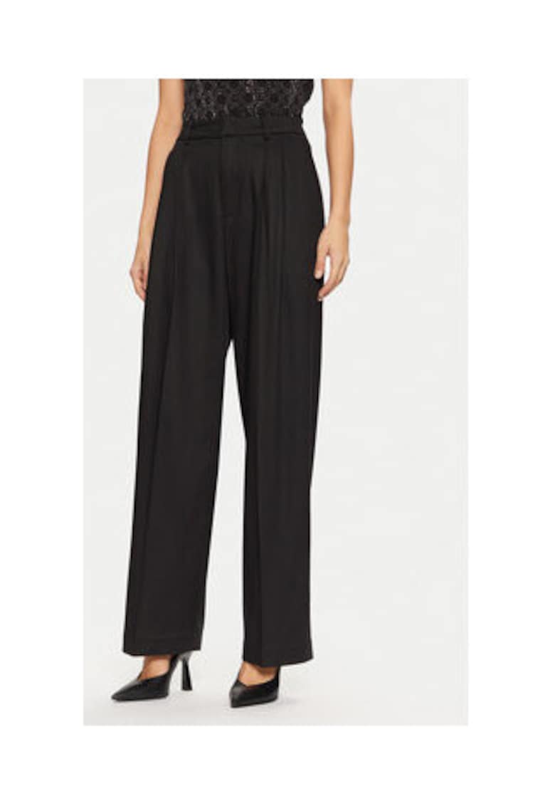 Pantaloni din amestec de liocel - Negru