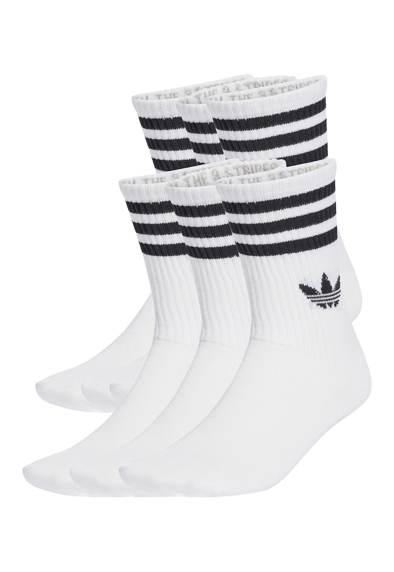 Set de sosete unisex cu logo - 6 perechi - Alb/Negru