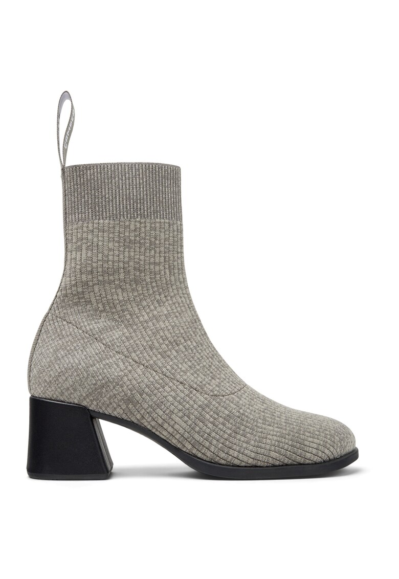 Botine din material textil Kora - Gri