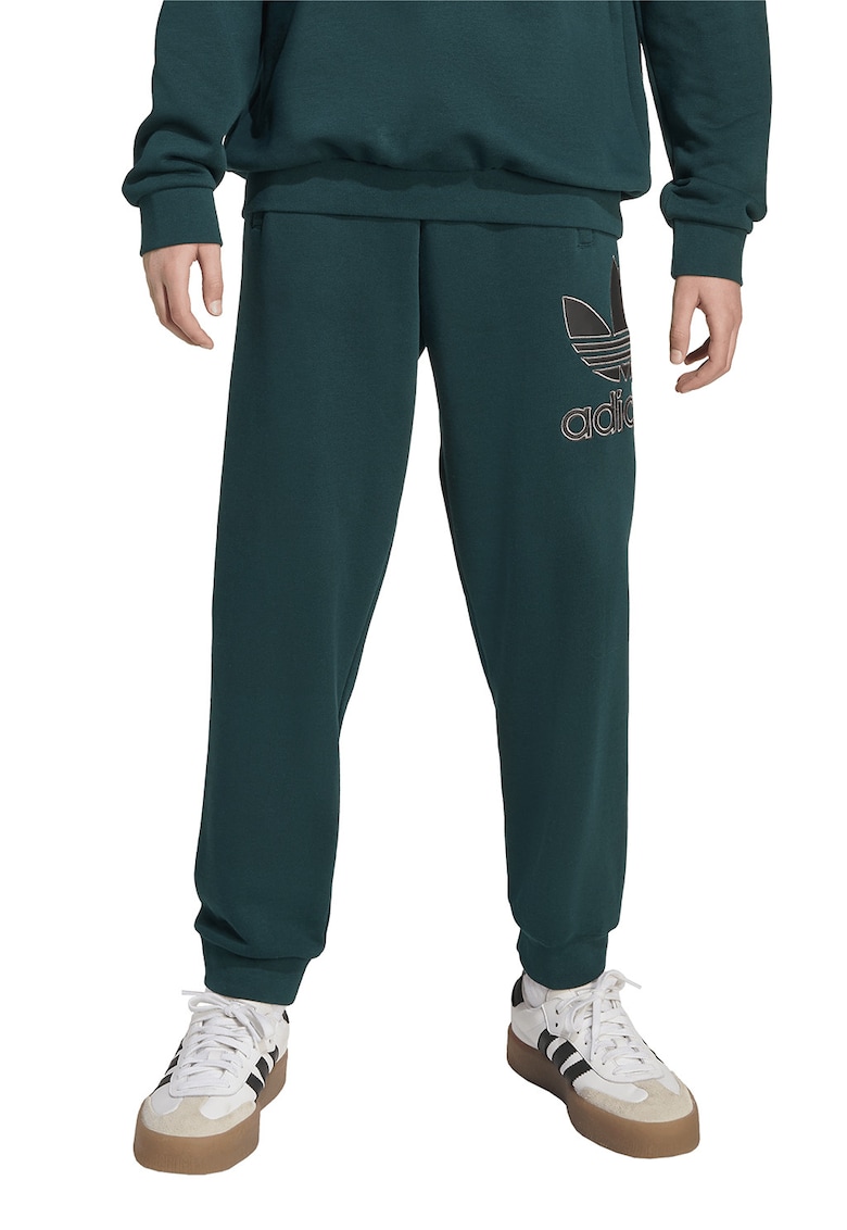 Pantaloni de trening cu imprimeu logo - Verde englez