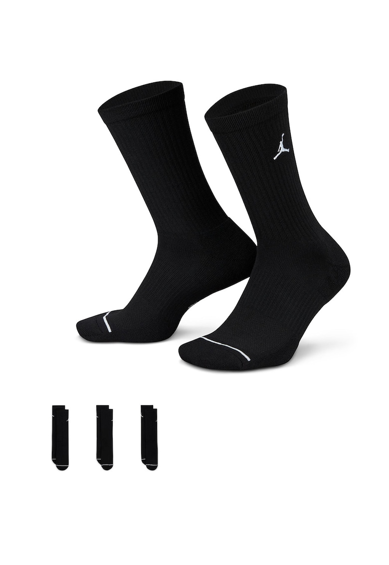 Set de sosete unisex pentru baschet - 3 perechi - Negru