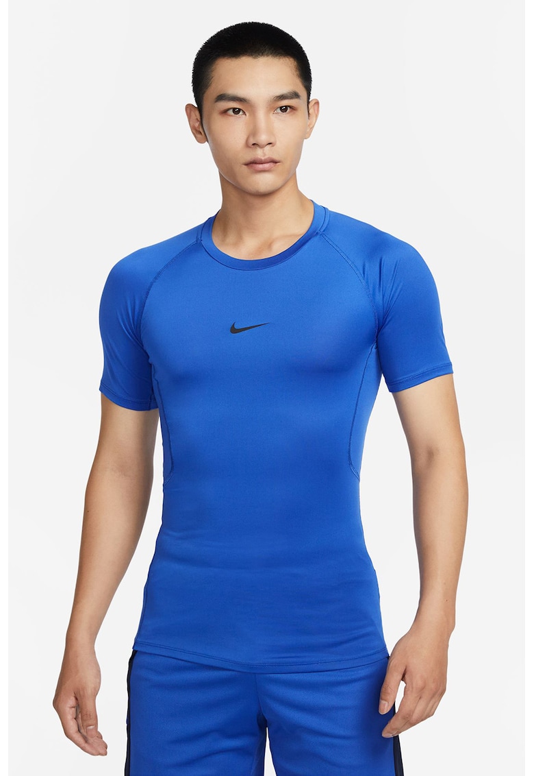 Tricou slim fit cu maneci raglan si tehnologie Dri-FIT pentru antrenament Pro - Albastru royal