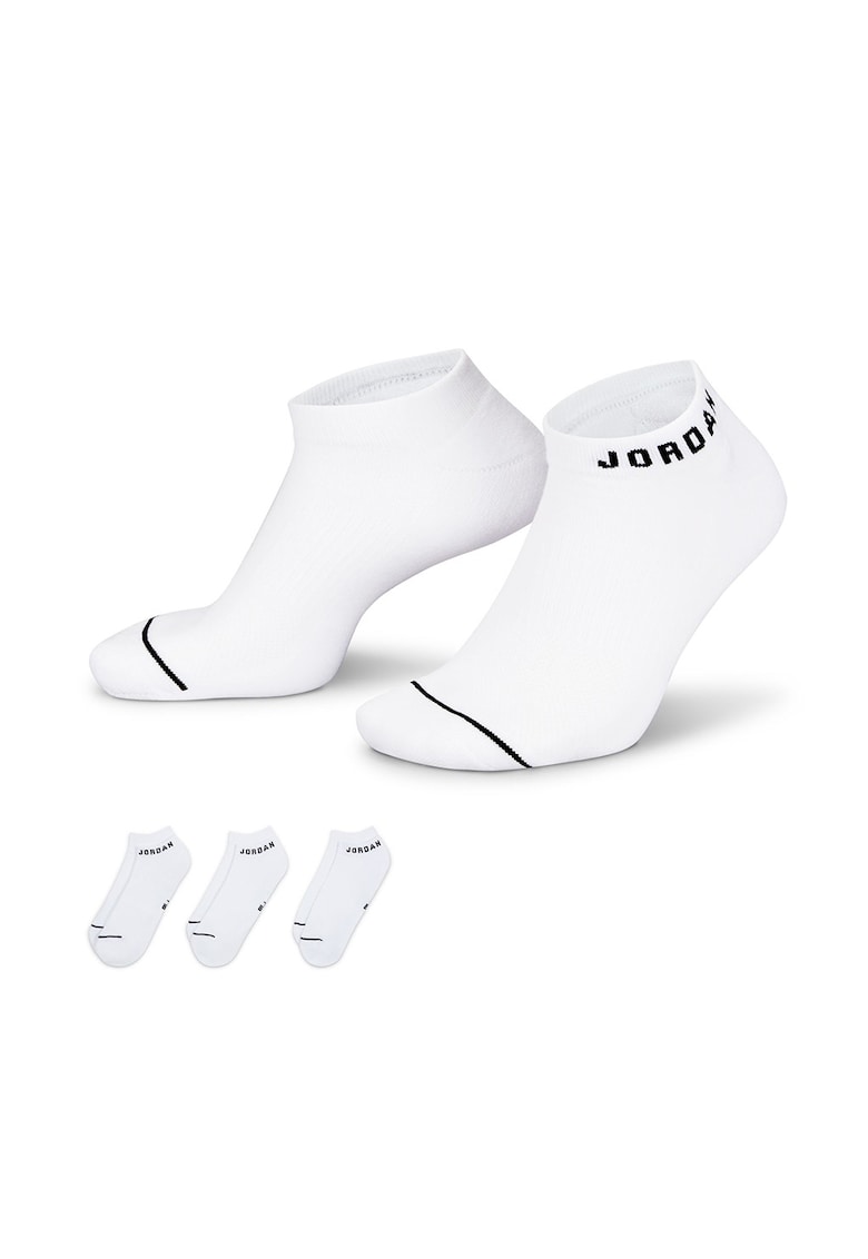 Set de sosete unisex cu logo Jordan - 3 perechi - Alb
