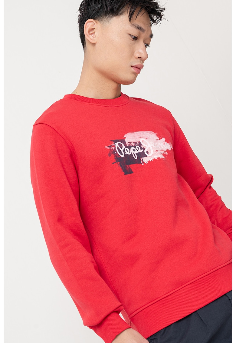 Bluza de trening cu imprimeu logo - Rosu