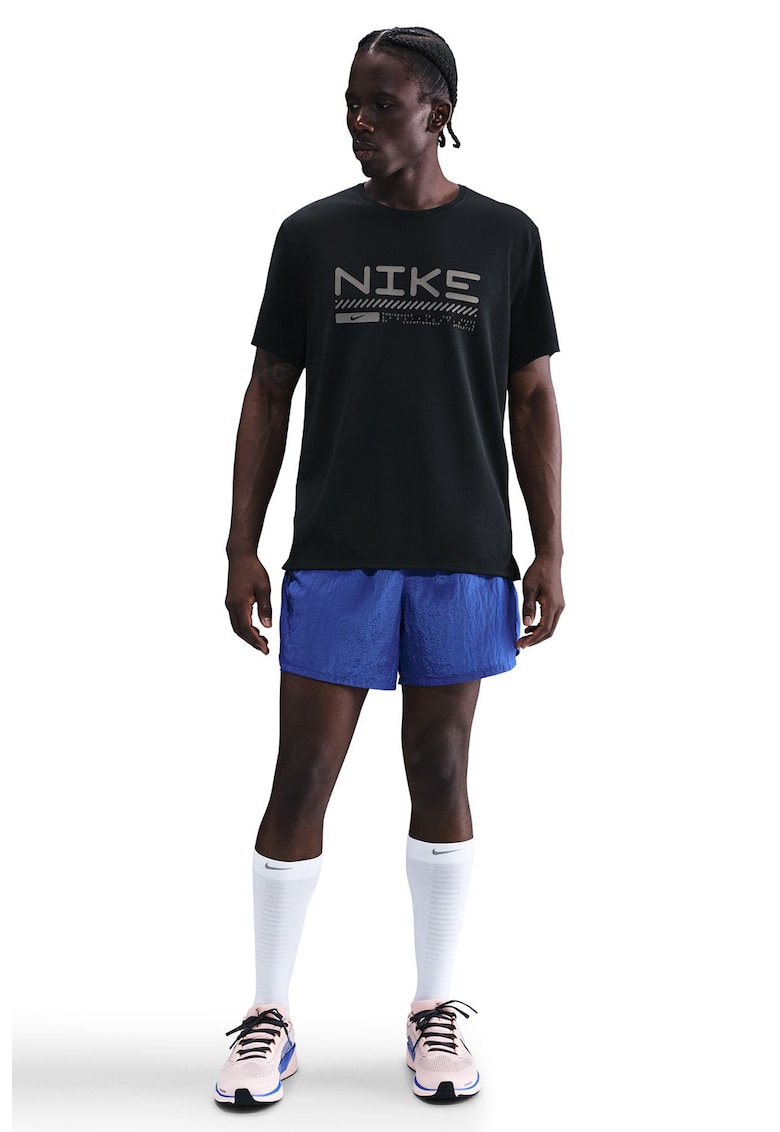 Tricou pentru alergare Winter Miller - Negru/Gri inchis
