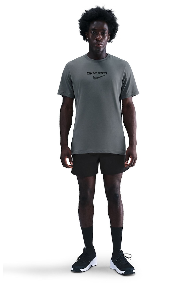 Tricou cu tehnologie Dri-FIT - pentru antrenament - Gri inchis