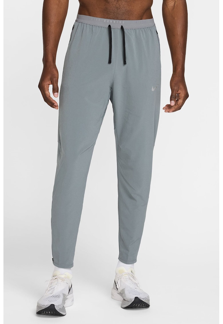 Pantaloni cu snur in talie si tehnologie Dri-fit - pentru alergare - Gri cenusiu