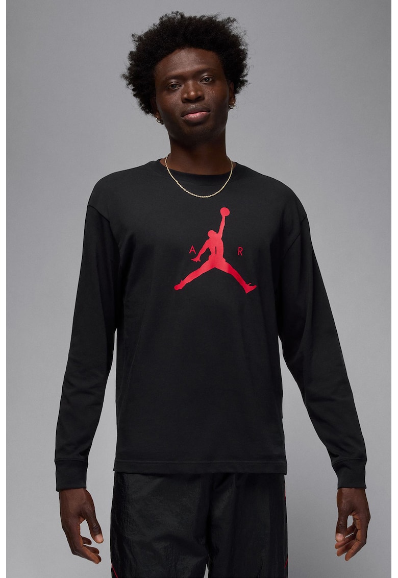 Bluza de trening cu decolteu la baza gatului - pentru baschet Jumpman - Rosu/Negru