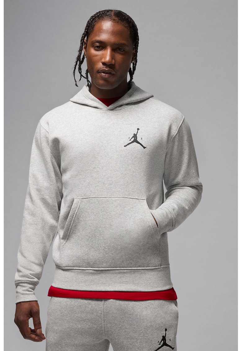 Hanorac cu buzunar kangaroo - pentru baschet Jumpman - Gri deschis melange