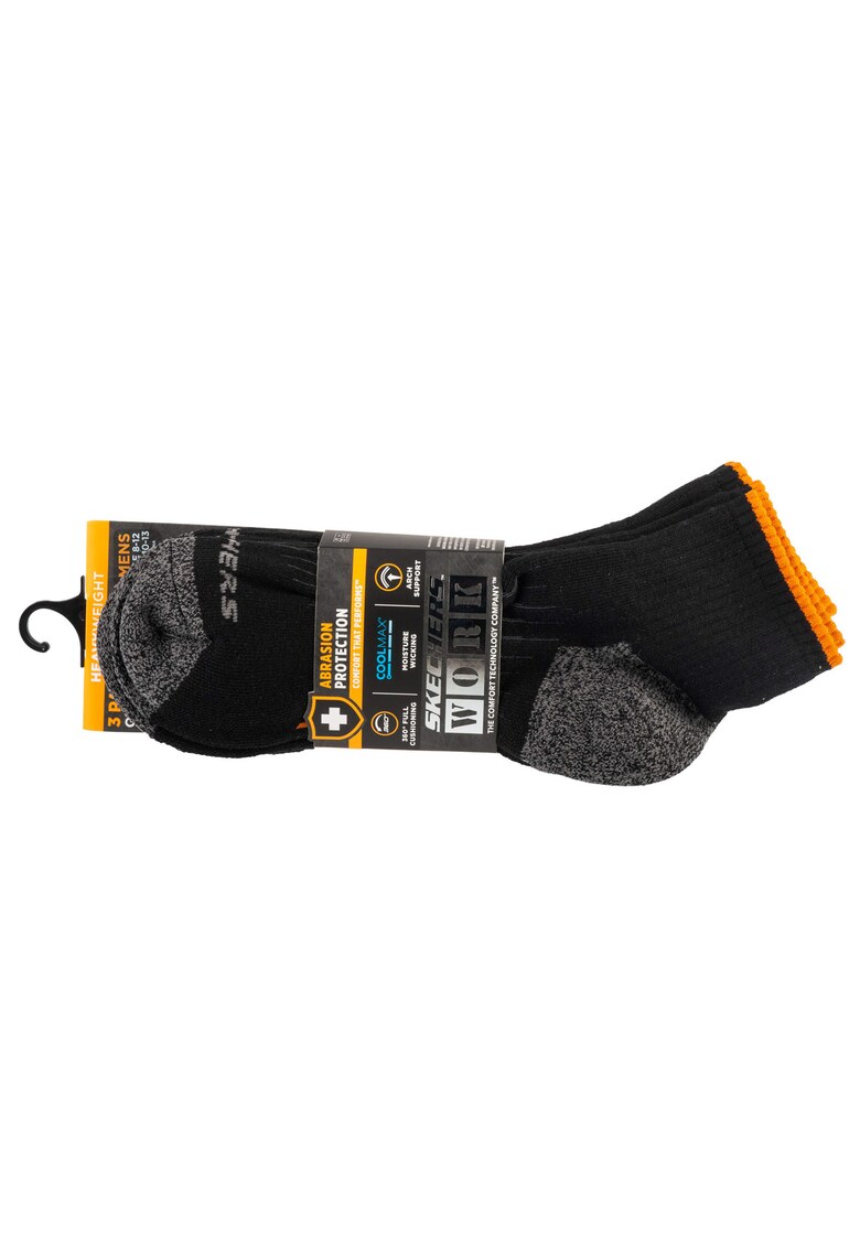 Set sosete -  3pk Mens Work Qtr Socks S115423-BLK - Negru - 41-46 - 3 buc