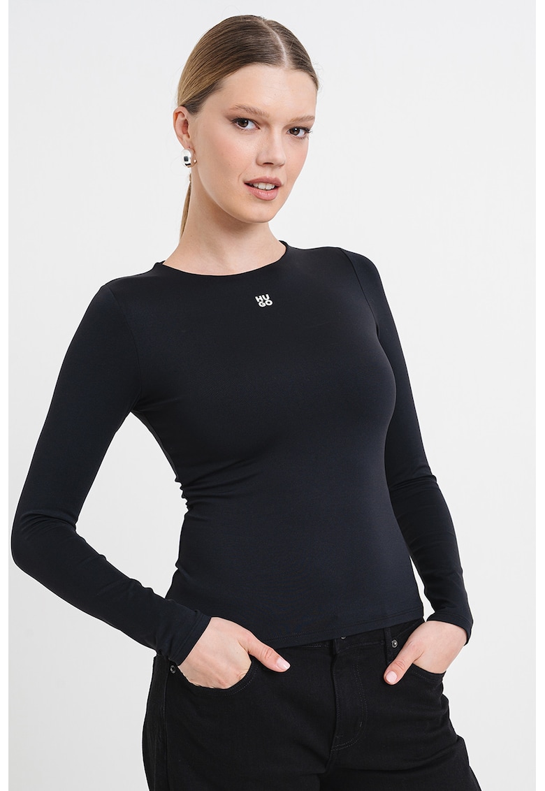 Bluza slim fit Dasia - Negru