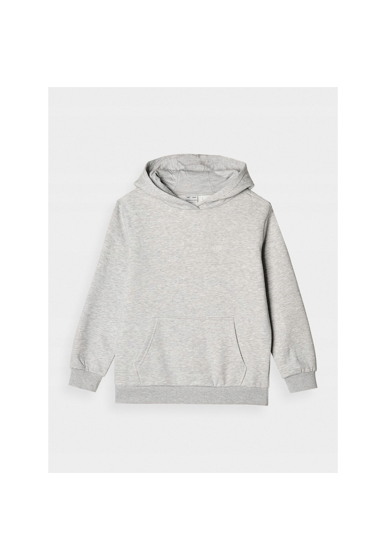 Hanorac copii  gri - bumbac - oversize - gluga integrata