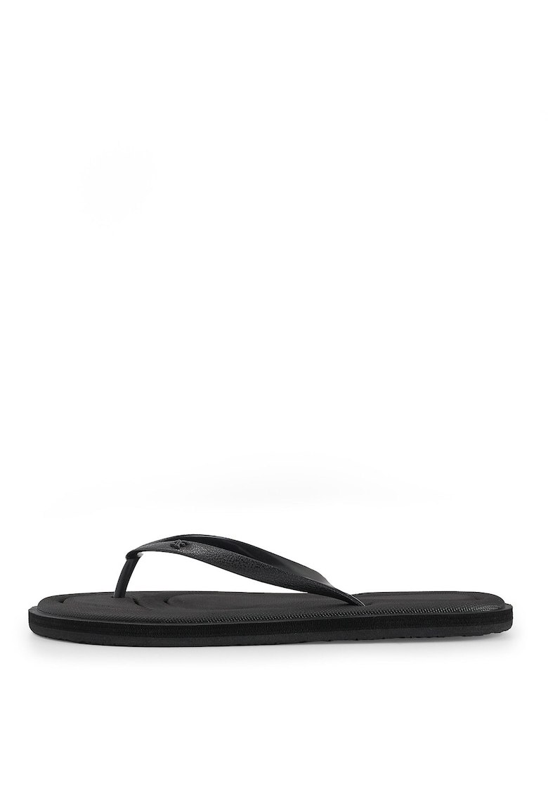 Slapi Japonezi Sportstyle Femei  Negru Intens - Marime 36 - Talpa Moale si Amortizare - Material Cauciuc - Casual Confort 2023