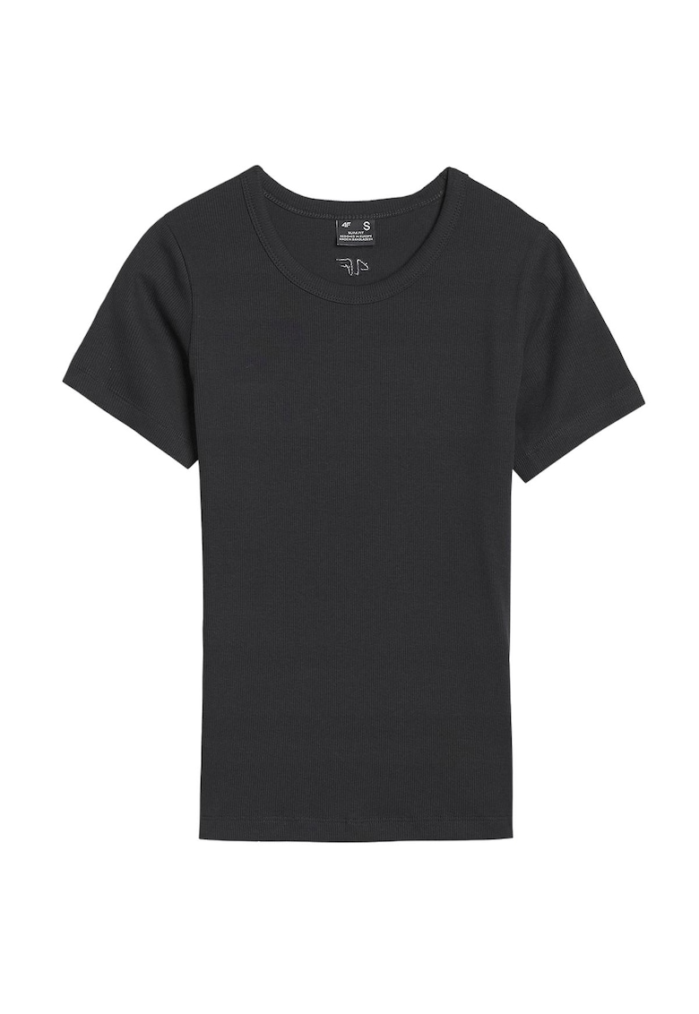 Tricou dama WSS25TTSHF1968-20S - 4F - Bumbac - Negru