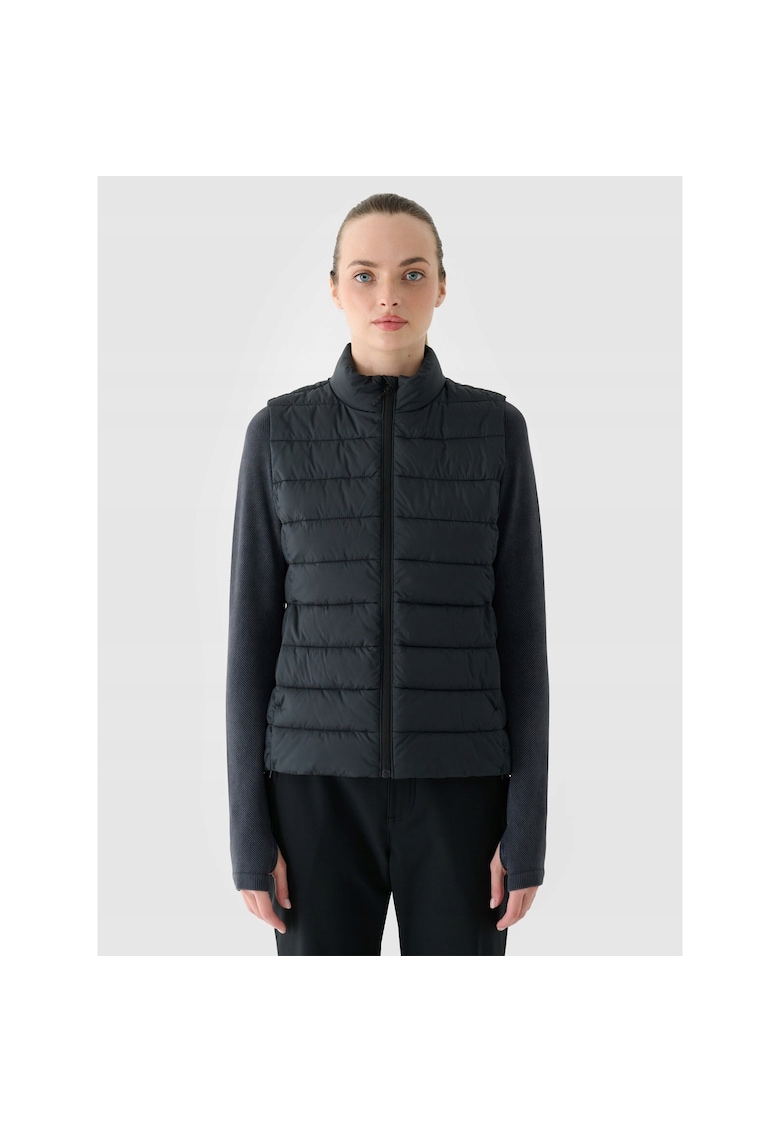 Vesta sport dama  neagra - puf sintetic - croiala slim - matlasare orizontala