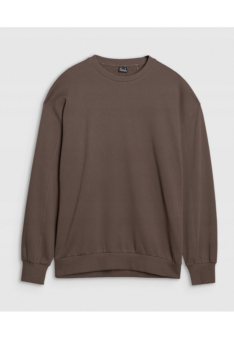 Hanorac barbati  oversized - bumbac 100% - maro - fara fermoar