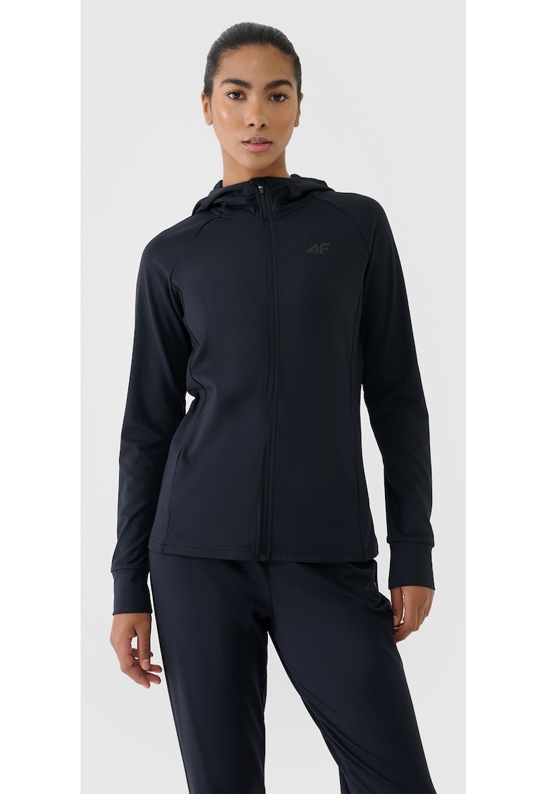 Hanorac dama  slim fit - negru - sintetic
