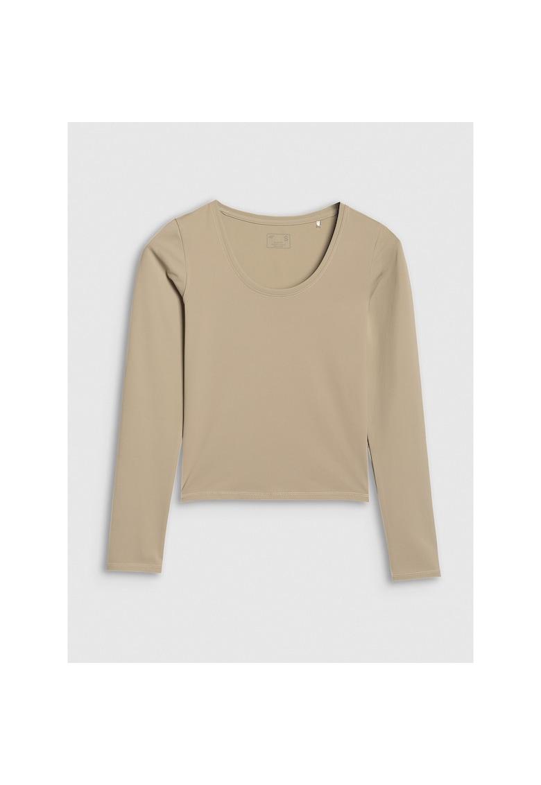 Bluza sport dama  slim - elastic - bej - material sintetic