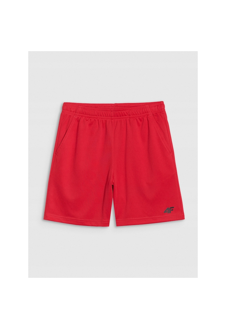Pantaloni scurti sport  baieti - uscare rapida - rosii - material sintetic