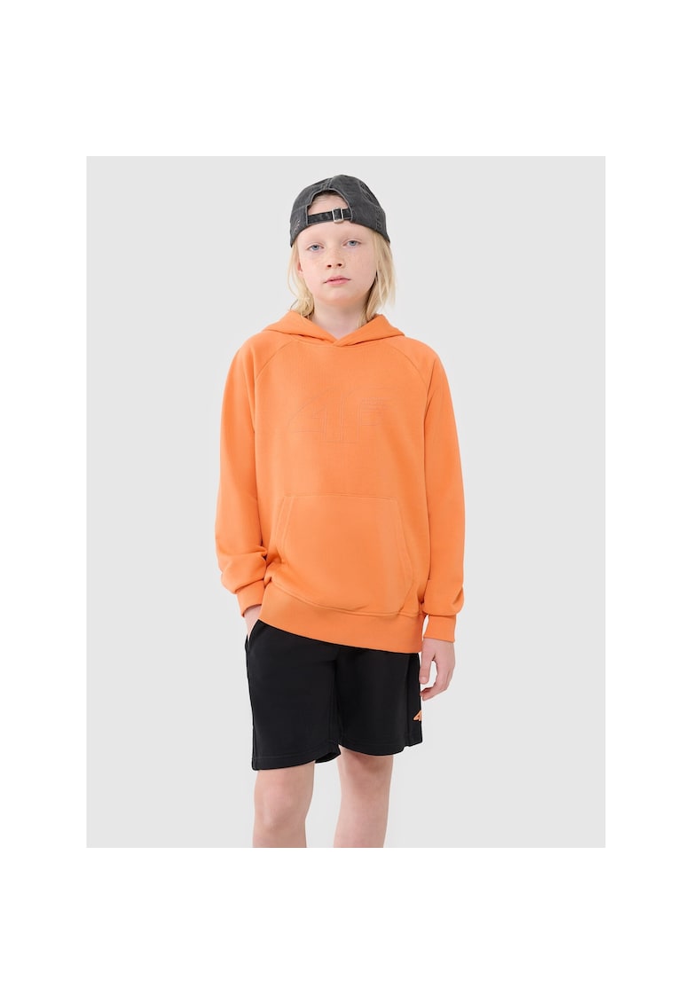 Hanorac baieti -  Bumbac/Poliester - Oversize - Portocaliu